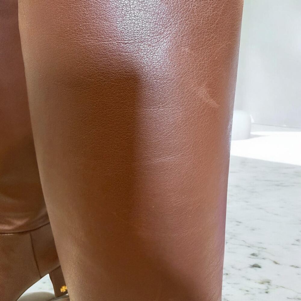 Tory Burch Brown Leather Knee-High Boot Size 6.5B - Picture 7 of 10